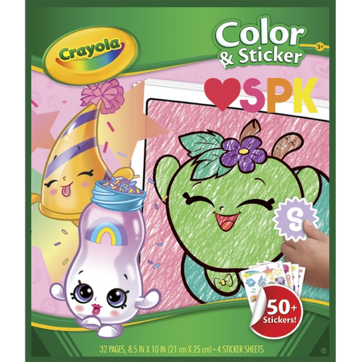 Crayola - Colour & Sticker Book - Shopkins