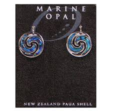 Marine Opal - Double Koru Earrings
