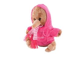 Kiwi & Friends - Sitting Kiwi Pink Jacket & Scarf 20cm