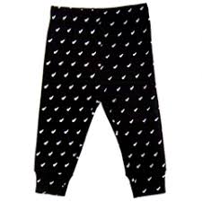 Kiwi & Friends - Pants Black all over Fern (2) 18-24 mths