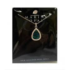 Marine Opal - Crystal Teardrop Pendant