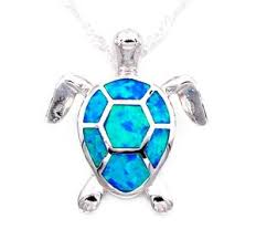 Marine Opal - Turtle Back Pendant