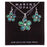 Marine Opal - Blue Paua Flower Earring & Pendant Set
