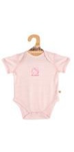 Kiwi & Friends - Baby Merino Romper - Pink/White (0) 6-12 mths
