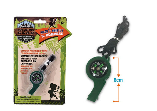 Adventure Gear - Hikers Whistle & Compass