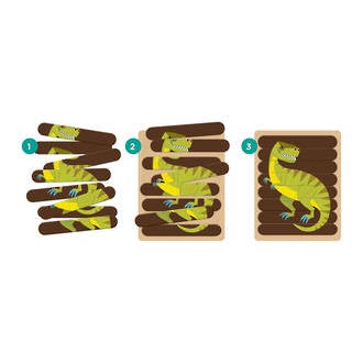 Mudpuppy - Mighty Dino Puzzle Sticks