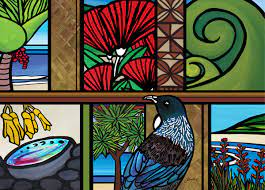 Sarah C Design - Artblock Nikau Tui Paua