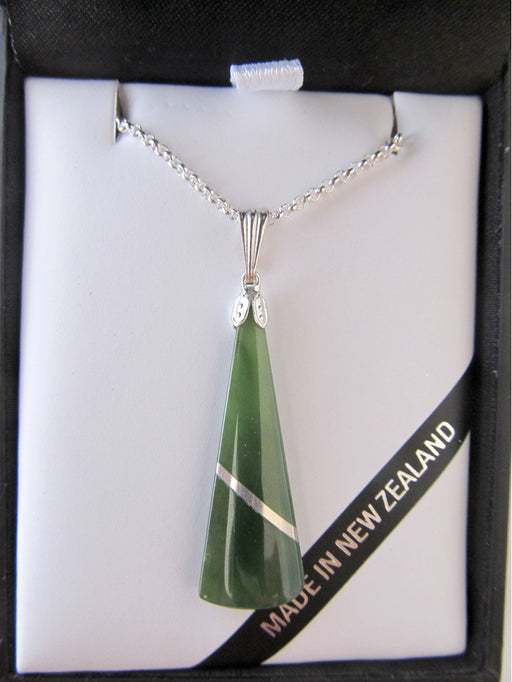 Mana NZ - Greenstone Pendant Wedge JI302