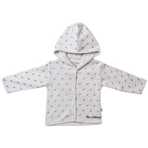 Kiwi & Friends - Baby Fern Hoodie Jacket (0) Silver 6-12 months