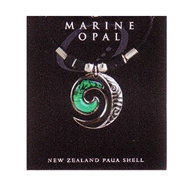 Marine Opal - Carved Koru Open Choker