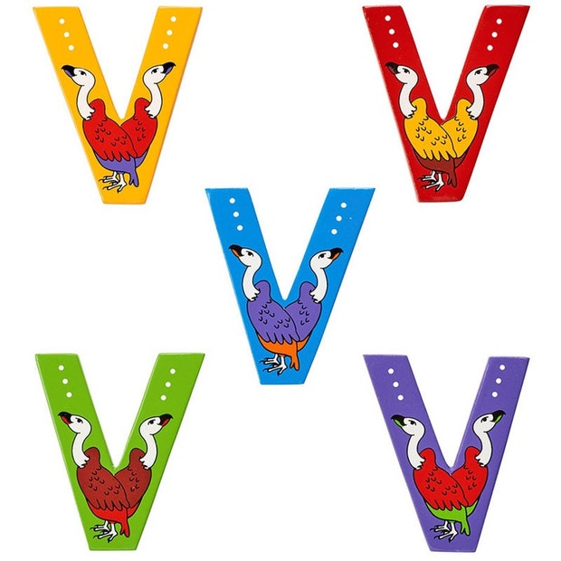 Lanka Kade: Wooden Animal Letter - V