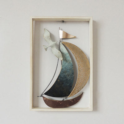 Wall Art - Sailboat in Wooden Frame