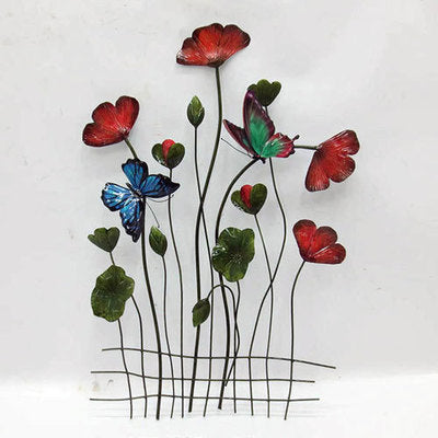 Wall Art - Poppies with Butterflies