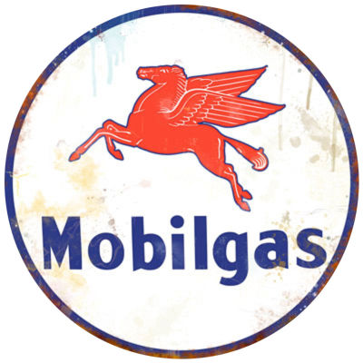 Man Cave - Mobil Gas Sign