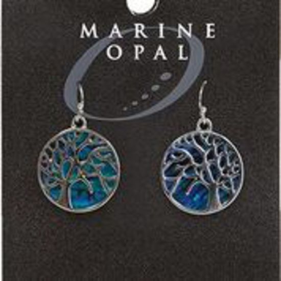 Marine Opal - Tree Earrings