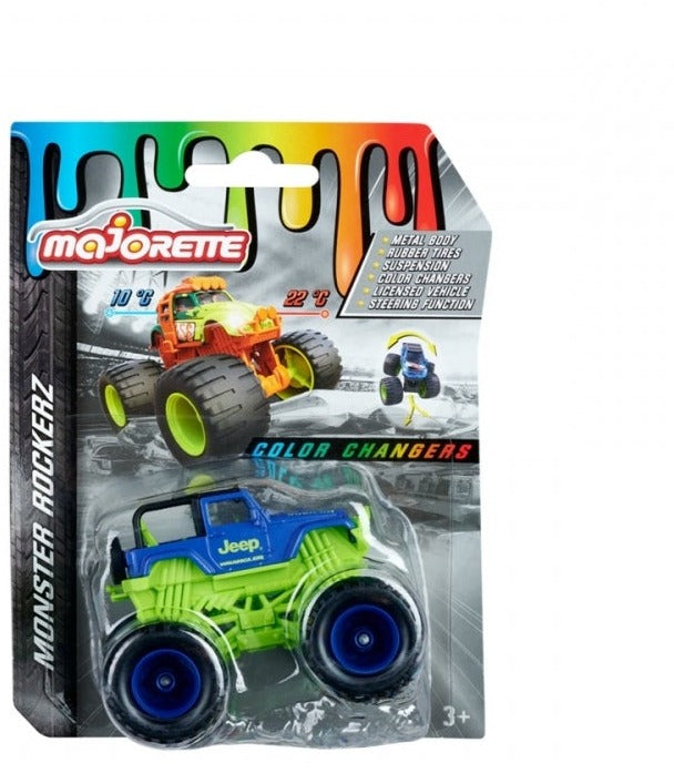 Majorette: Monster Rockerz Color Changers - Jeep Wrangler