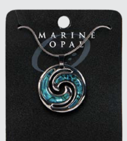 Marine Opal - 28mm Double Koru Snake Chain