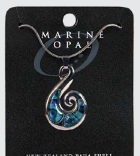 Marine Opal - Curved Fish Hook Snake Chain