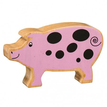 Lanka Kade: Wooden Animals - Pink Pig