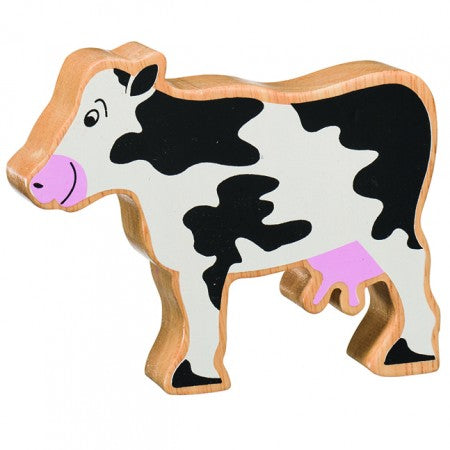 Lanka Kade: Wooden Animals - Black & White Cow