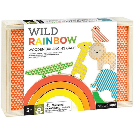 Petit Collage - Wild Rainbow Wooden Balancing Game