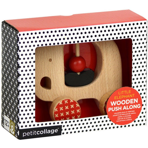 Petit Collage - Wooden Push Along Little Elephant