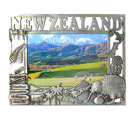 NZ Kiwi Photo Frame - Pewter