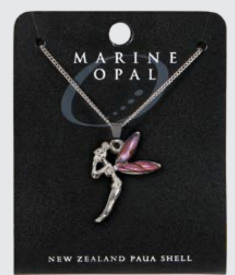 Marine Opal - Fairy Pendant Pink Paua