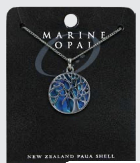 Marine Opal - Tree Necklace