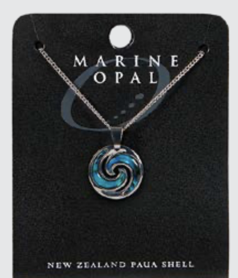 Marine Opal - 17mm Double Koru Pendant