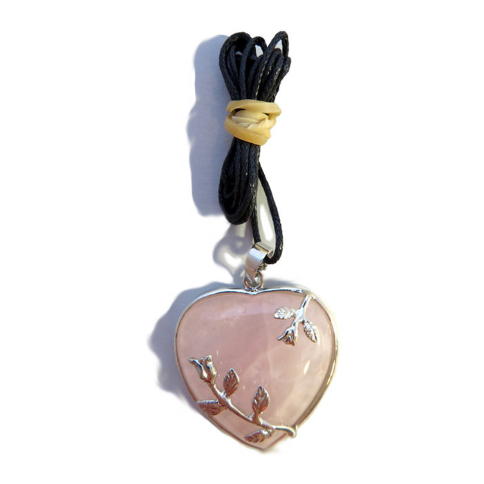 Wildside PS37 - Heart Pendant Rose Quartz