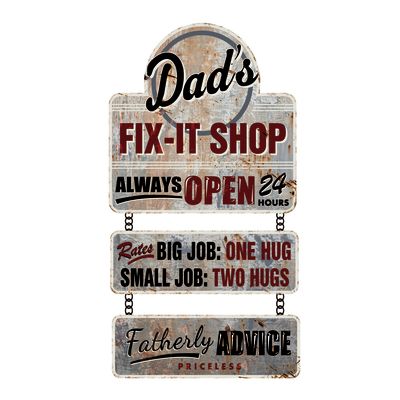 Man Cave - Wall Plaque Dad's Fix It Shop