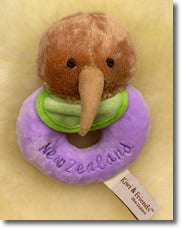 Kiwi & Friends - Baby Ring Rattle Kiwi 12cm