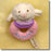 Kiwi & Friends - Baby Ring Rattle Lamb Pink 12 cm