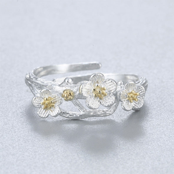 Wildside X24 - Ring Silver Flowers
